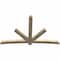 Ekena Millwork Alberta Rough Sawn Timber Gable Bracket, Douglas Fir, 108"W x 68"H x 4"D x 6"F, 15/12 Pitch GBW108X68X0406ALB00RDF - alternate 3